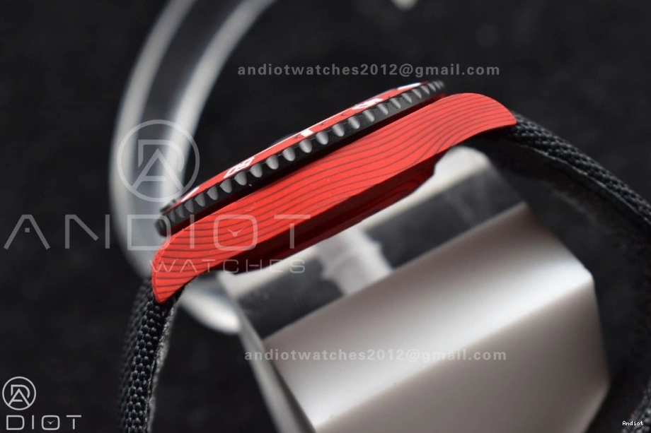 Submariner on Dial Carbon Red 473 1:1 Best VS VSF Black Edition Black DIW Strap Nylon EyeCatching 0720